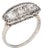 Early 20th Century Vintage Art Deco Diamond Ring Sz 5.5 10k White Gold 3 Stone Band Fine Jewelry For Sale