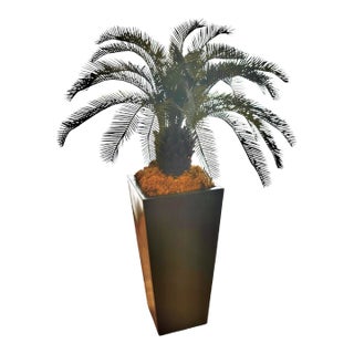 Artificial Palm in Floor Planter For Sale
