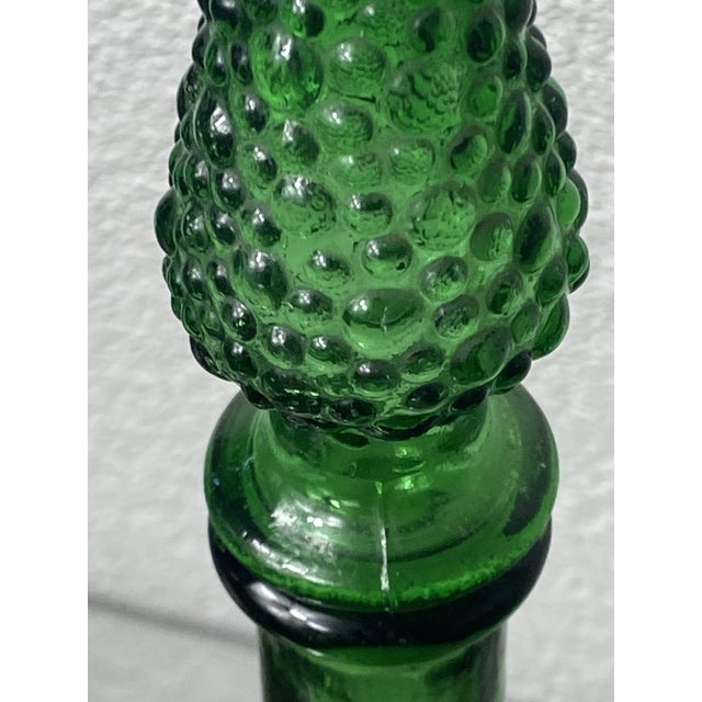 Glass Italian Empoli Glass Carafe For Sale - Image 7 of 14
