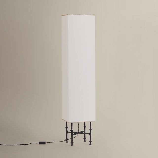 Hudson Valley Lighting Hudson Valley Lighting Cy 12 in. 3 Light Floor Lamp in Black Iron Finish For Sale - Image 4 of 11