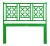 Chinoiserie Lattice Back Headboard Queen - Bright Green For Sale - Image 3 of 3