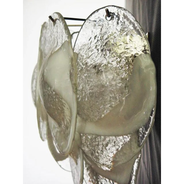 Vintage Murano Glass Wall Sconces, 1970s, Set of 2 For Sale - Image 3 of 9