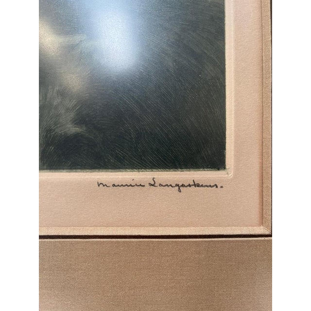 Nice work, beautifully framed H: 83cm L: 93cm work is named 'le calvaire' numbered 64/100 Maurice Langaskens 1884 - 1946