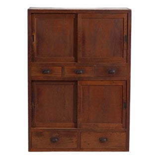 Antique Japanese Cedar Cupboard For Sale