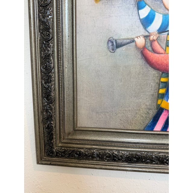 Joyce Roybal Painting on Canvas | Musicians | Signed & Framed Artwork For Sale - Image 10 of 12