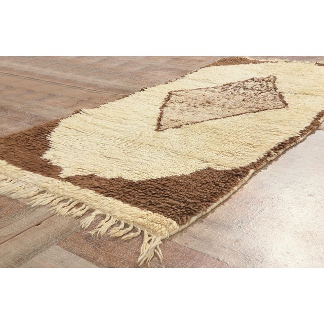 Beige Vintage Azilal Moroccan Rug, 03'00 X 06'02 For Sale - Image 8 of 10