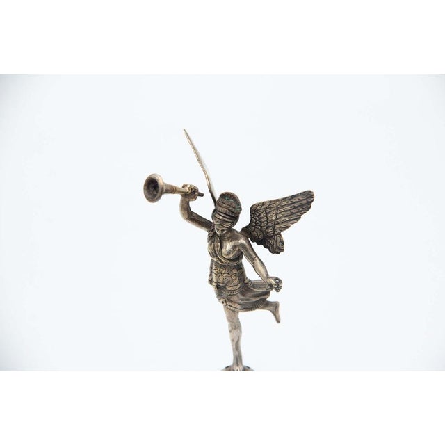 Silver Toothpick Holder with Winged Victory, in Good conditions.