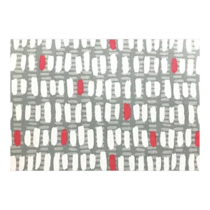 Villa Nova Verso Aqua Blue White Pink Geometric Abstract Printed Drapery Upholstery Fabric