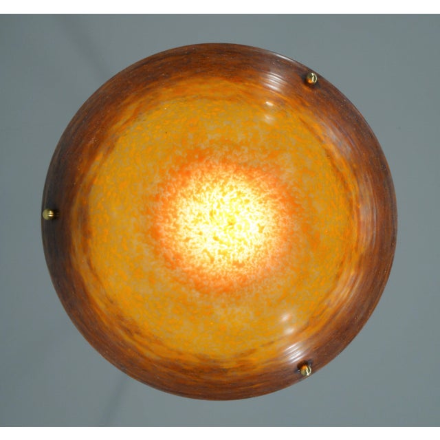 1920s French Art Deco Pendant Light by Muller Freres Gv De Croismare 1920s France For Sale - Image 5 of 11