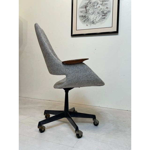 New in shop! Mid-Century Swivel Chair with Casters attributed to Arthur Umanoff for Barbarella Home Vintage Mid Century...