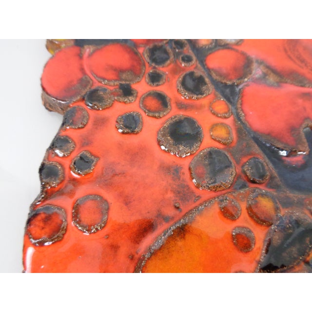 Large Glazed Rooster Studio Ceramic Wall Plaque, Germany, 1970s For Sale - Image 17 of 18