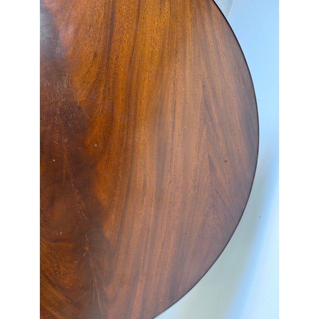 Vintage Baker French Empire Regency Style Accent Table With Brass Trim & Ram Head Legs For Sale - Image 15 of 18