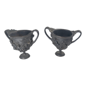 19th Century Pair of Neoclassical Grand Tour Urns With Mythological Figures