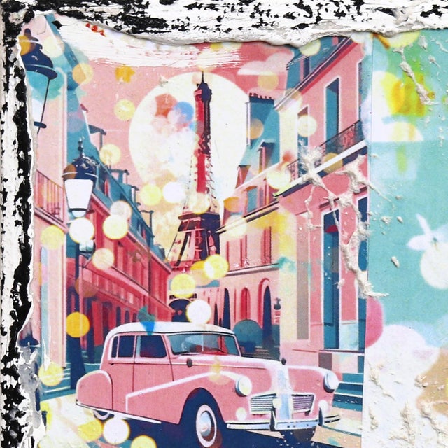 2020s Paris Bokeh - Original Post-Pop Mixed Media Painting on Canvas by Marion Duschletta For Sale - Image 5 of 9