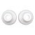 Pair of Plain White Ceramic Faucet Covers For Sale