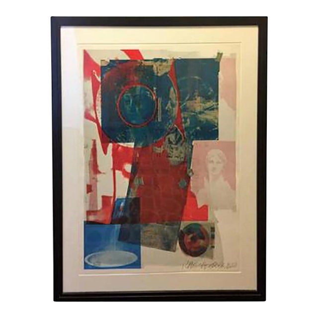 1968 Robert Rauschenberg Pencil Signed Color Lithograph For Sale
