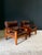 1960s Mid-Century Modern Lounge Chairs in Leather and Teak, 1960s, Set of 2 For Sale - Image 5 of 18