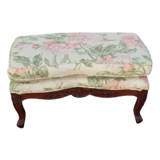 French Carved Large Stool Footstool Ottoman 6308 For Sale