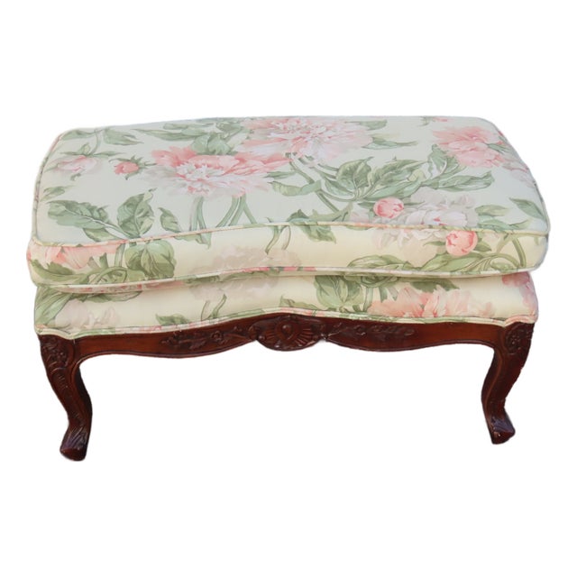 French Carved Large Stool Footstool Ottoman 6308 For Sale