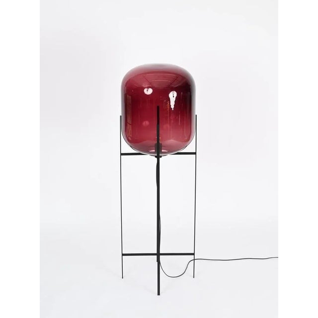 Large Purple Oda Floor Lamp in Blown Glass attributed to Sebastian Herkner For Sale - Image 6 of 17