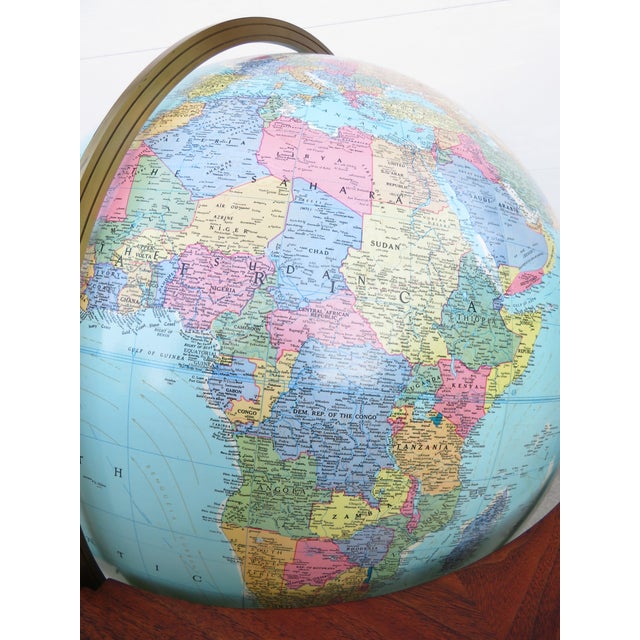 Vintage Mid Century Modern Replogle 24" Library Globe ~ Floor Lamp ~ Pearsall / McCobb Era For Sale - Image 14 of 18