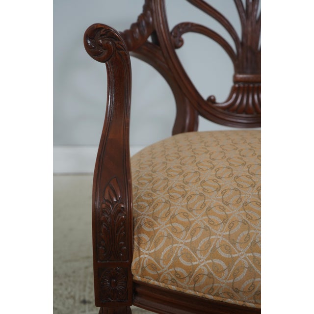Set of 6 Hickory Chair Mahogany Open Armchairs For Sale - Image 15 of 17
