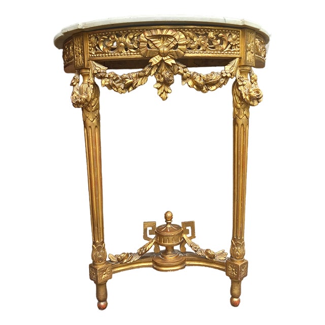 Louis XVI Demi-Lune Console, 1870s For Sale