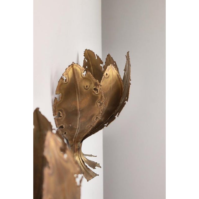 1960s Danish Brutalist Wall Sconces in Flame Cut Brass from Holm Sørensen, 1960s, Set of 4 For Sale - Image 5 of 12