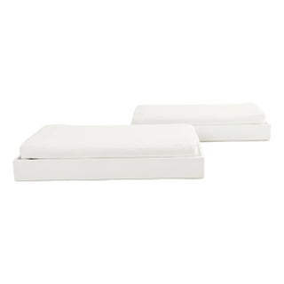 Pair of Lacquered Mahogany Garden Daybeds by Weatherend For Sale
