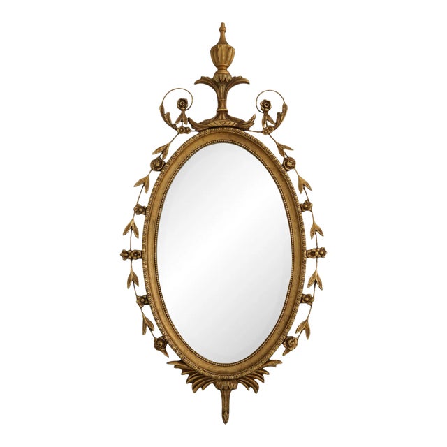 Friedman Brothers Gold Finish Adam Style Mirror For Sale