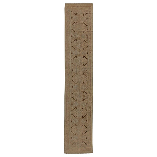 Modern Samarkand Abstract Wool Runner by Doris Leslie Blau For Sale