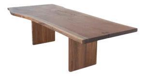 Walnut Slab Live Edge Dining Table by Petersen Antiques