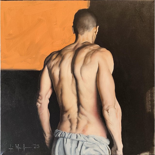 Filippo Manfroni, A Man 2, Oil on Canvas For Sale - Image 3 of 6