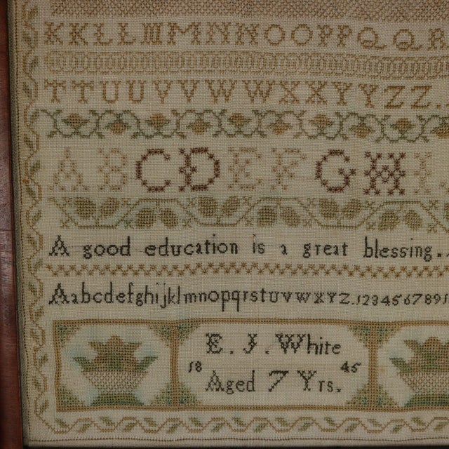 Victorian Norfolk Sampler, 1845, by Ej White For Sale - Image 4 of 10