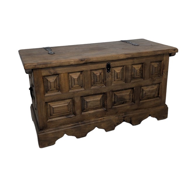Large Vintage Baroque Chest in Wood, 1920s For Sale