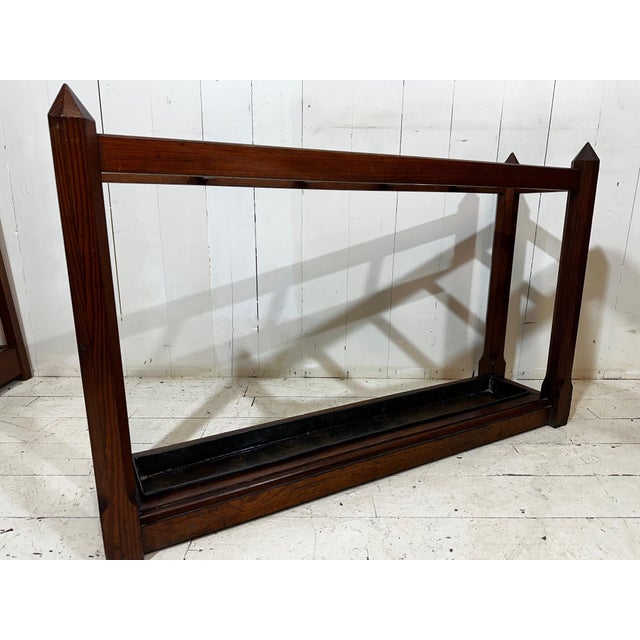 Victorian Gothic Revival Pitch Pine Umbrella Stand, 1880 For Sale - Image 15 of 16