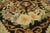 1980s Black Roses Circle Vintage Chinese European Needlepoint Woven Wool Rug For Sale - Image 9 of 11