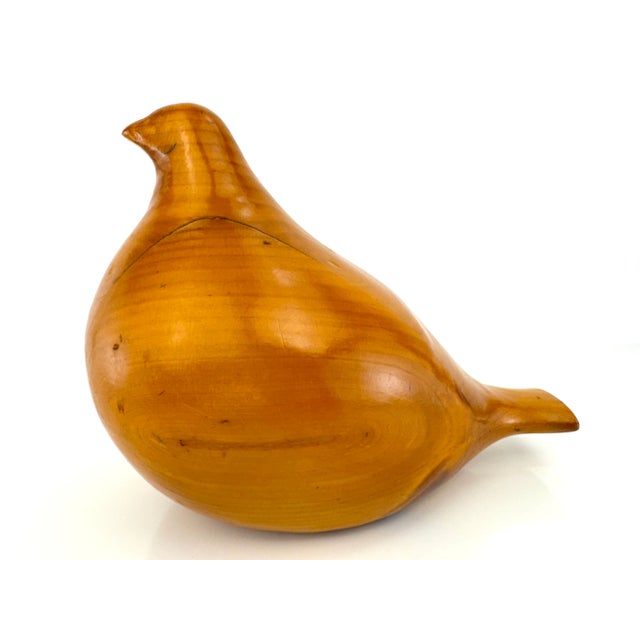 1960s Vintage Mid Century Wood Hand Carved Wood Bird For Sale - Image 5 of 12