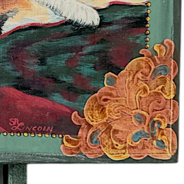 1980s Late 20th Century Hand-Painted Folding Occasional Table in the English Country House Style For Sale - Image 5 of 13