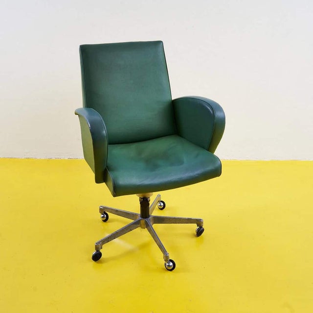 Vintage Green Office Chair For Sale - Image 11 of 11