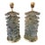 Pair of Modern Murano Ruffle Glass Lamps in Fontina Green For Sale