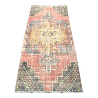 Red Faded Oushak Rug For Sale