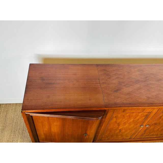 Wood Art Deco French Walnut Sideboard by Jules Leleu, 1930s For Sale - Image 7 of 17