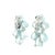 Metal Italian Aquamarine and Diamond Chandelier Earrings in 18k White Gold, Circa 1990, Pair For Sale - Image 7 of 13
