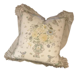 Ruffled G P & J Baker Traditional Floral Print Pillow Cover