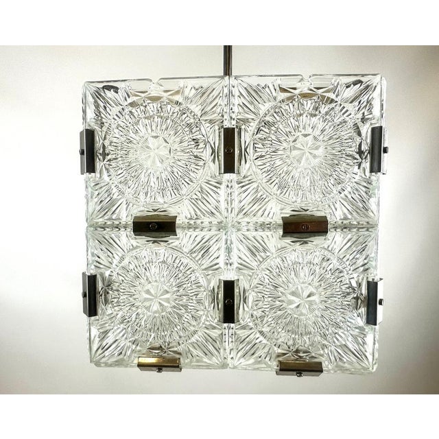 Mid-Century Modern Cube Pendant Lamp from Kamenický Šenov, 1970s For Sale - Image 12 of 17