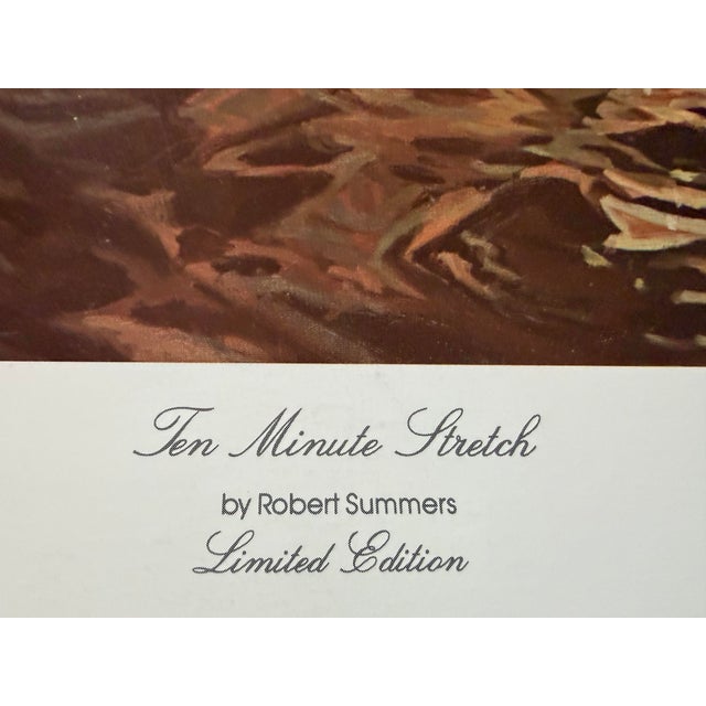 Paper 1985 Robert Summers Limited Edition Signed Print “Ten Minute Stretch” Unframed 1238/1500 For Sale - Image 7 of 7