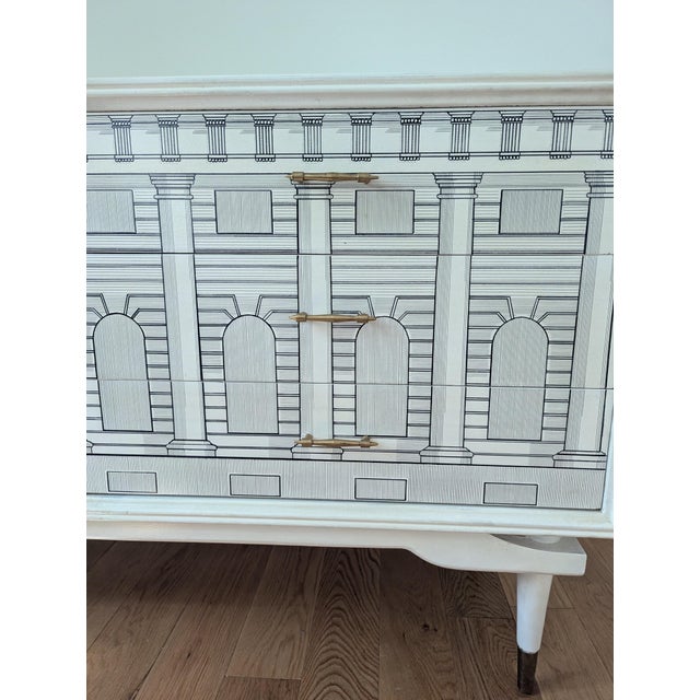 Mid 20th Century Italian Architectural Dresser in the Style of Fornasetti For Sale In Boston - Image 6 of 18