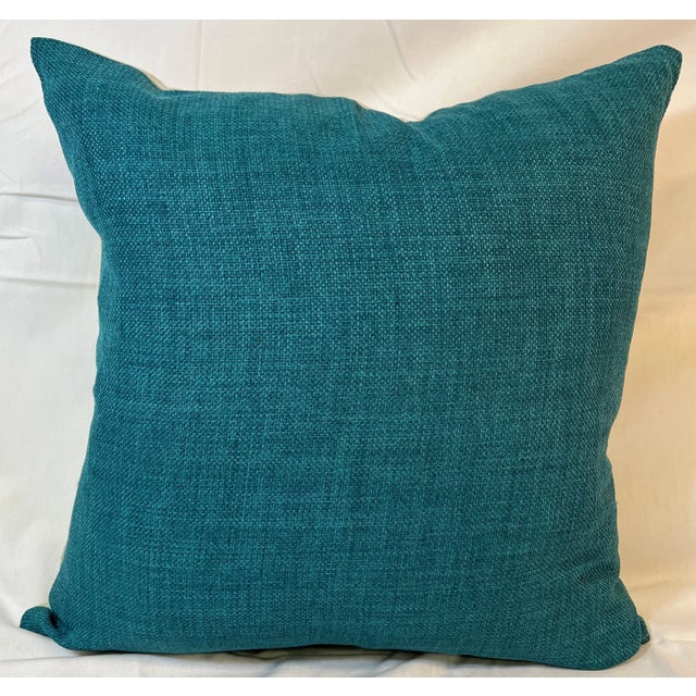 Textile 16" Square Pillow Decorated With an Adorable Doxie /Dachshund Dog Portrait - Made in the U K For Sale - Image 7 of 10