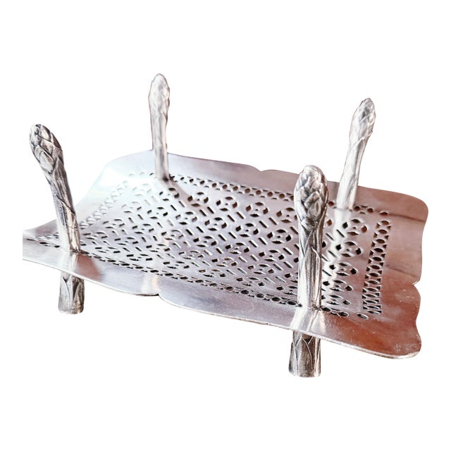 1905 Silver Plated Asparagus Server From Hotel Baltimore in Kansas City For Sale
